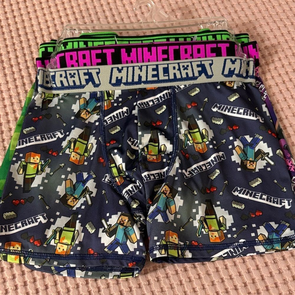NWT 4 pairs of Minecraft Kids Boxer Briefs Size 10
